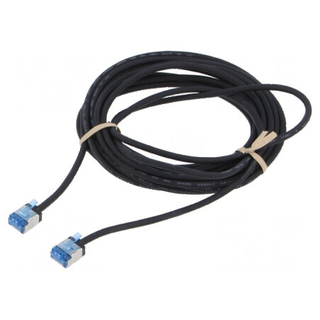 Patch cord U/FTP 6a 7,5m LSZH negru 32AWG | Electronic-mag.ro | Componente Electronice