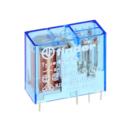 Releu electromagnetic DPDT 48VDC 15A | Electronic-mag.ro | Componente Electronice