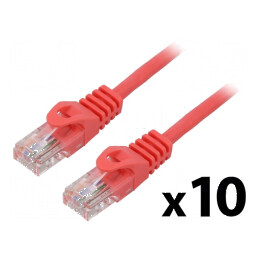 Patch cord U/UTP 5e 1,5m CCA PVC roşu 26AWG | Electronic-mag.ro | Componente Electronice