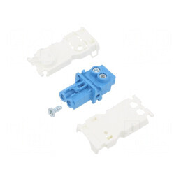 Mufă mamă 24-48VDC 025 albastră | Electronic-mag.ro | Componente Electronice