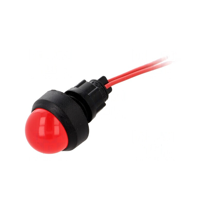 Lampă de control LED roșie 230VAC Ø13mm IP40 plastic | Electronic-mag.ro | Componente Electronice Lampă de control LED roșie 230VAC Ø13mm IP40 plastic | Electronic-mag.ro | Componente Electronice