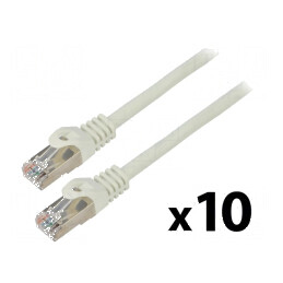 Patch cord F/UTP 6 litat CCA PVC gri 0,25m 26AWG | Electronic-mag.ro | Componente Electronice