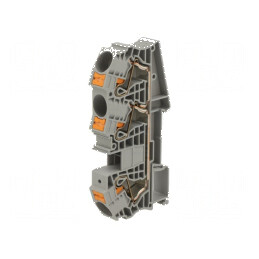 Conector termic de îmbinare pentru șine 0,5-25mm², 3 borne, gri, tip push-in | Electronic-mag.ro | Componente Electronice