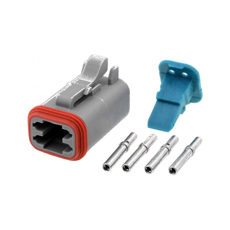 Conector cablu-cablu mufă mamă AT 4 pini crimpat | Electronic-mag.ro | Componente Electronice