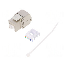 Conector RJ45 soclu 8 PIN Cat 6a ecranat Keystone PoE IDC | Electronic-mag.ro | Componente Electronice