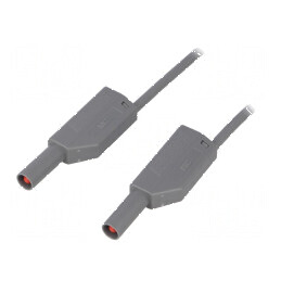 Cablu de măsurare 16A 4 mm cu mufă banană gri | Electronic-mag.ro | Componente Electronice