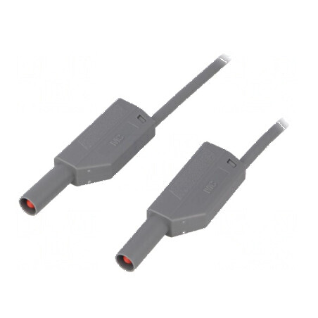 Cablu de măsurare 16A 4 mm cu mufă banană gri | Electronic-mag.ro | Componente Electronice
