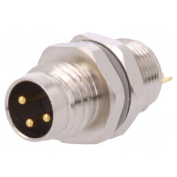 Conector M8 tată PIN 3 neîncapsulat soclu IP67 60V 2,5-3,5mm | Electronic-mag.ro | Componente Electronice