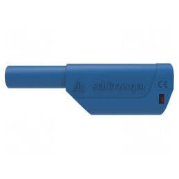 Conector banană 4mm 32A 1kV albastru izolație aurit | Electronic-mag.ro | Componente Electronice