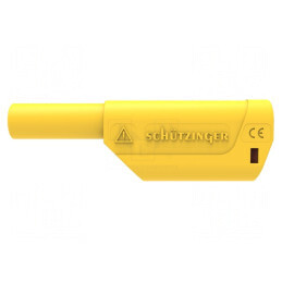 Conector banană 4mm 32A 1kV galben aurit cu izolație | Electronic-mag.ro | Componente Electronice