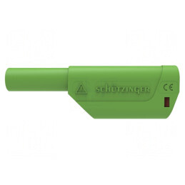 Conector banană 4mm 32A 1kV verde cu izolație aurit | Electronic-mag.ro | Componente Electronice
