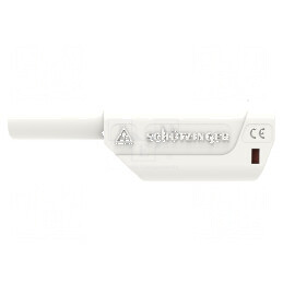 Conector banană 4mm 32A 1kV alb cu izolație aurit | Electronic-mag.ro | Componente Electronice