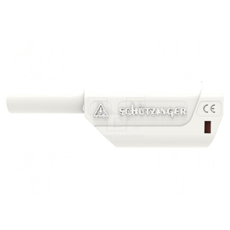 Conector banană 4mm 32A 1kV alb cu izolație aurit | Electronic-mag.ro | Componente Electronice