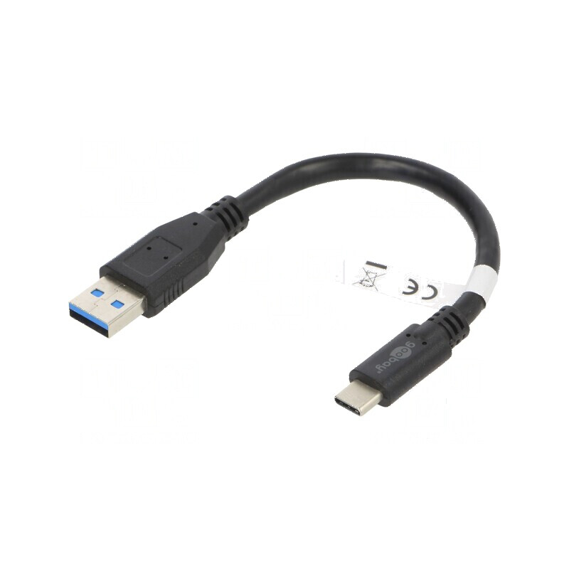 Cablu USB 3.0 A la C 0,15m negru | Electronic-mag.ro | Componente Electronice Cablu USB 3.0 A la C 0,15m negru | Electronic-mag.ro | Componente Electronice