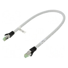 Patch cord S/FTP Cat 8 0,5m 24AWG LSZH gri | Electronic-mag.ro | Componente Electronice