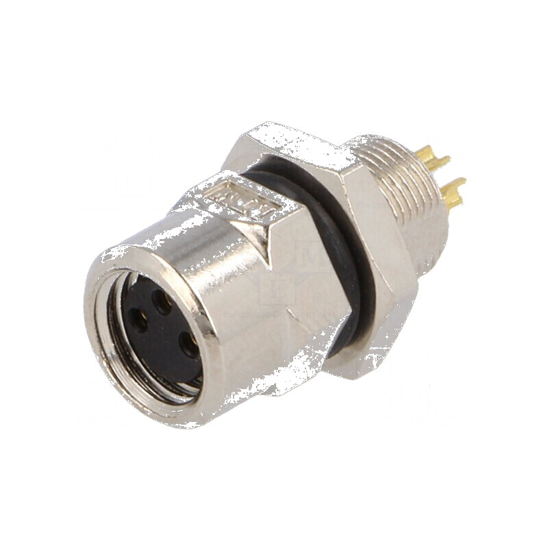 Conector M8 mamă 3 pini pentru montare pe panou cu piuliță din spate | Electronic-mag.ro | Componente Electronice Conector M8 mamă 3 pini pentru montare pe panou cu piuliță din spate | Electronic-mag.ro | Componente Electronice