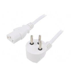 Cablu 3x1mm2 IEC C13 mamă 3m cu ştecăr în unghi PVC IS1-16P (H) | Electronic-mag.ro | Componente Electronice