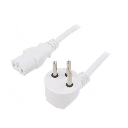 Cablu 3x1mm2 IEC C13 mamă 3m cu ştecăr în unghi PVC IS1-16P (H) | Electronic-mag.ro | Componente Electronice