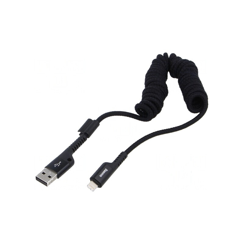 Cablu spiralat USB 2.0 Apple Lightning 1m | Electronic-mag.ro | Componente Electronice Cablu spiralat USB 2.0 Apple Lightning 1m | Electronic-mag.ro | Componente Electronice