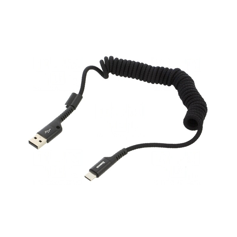 Cablu spiralat USB 2.0 A la C 1m negru 2A | Electronic-mag.ro | Componente Electronice Cablu spiralat USB 2.0 A la C 1m negru 2A | Electronic-mag.ro | Componente Electronice