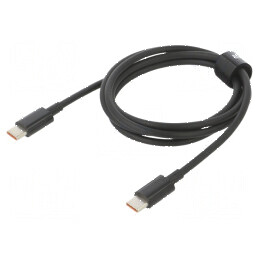 Cablu USB C 1m negru 100W cu mufă din ambele părţi | Electronic-mag.ro | Componente Electronice