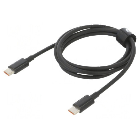 Cablu USB C 1m negru 100W cu mufă din ambele părţi | Electronic-mag.ro | Componente Electronice