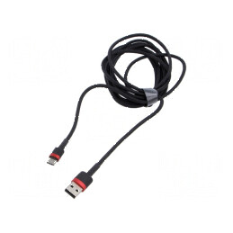 Cablu USB 2.0 A la C, 3m, negru, 2A | Electronic-mag.ro | Componente Electronice