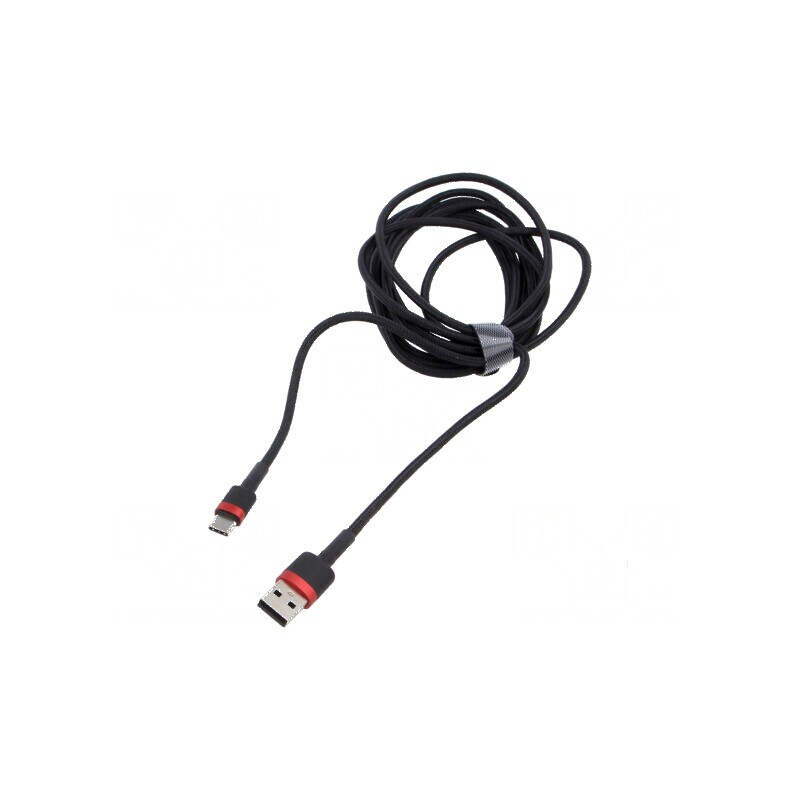 Cablu USB 2.0 A la C, 3m, negru, 2A | Electronic-mag.ro | Componente Electronice