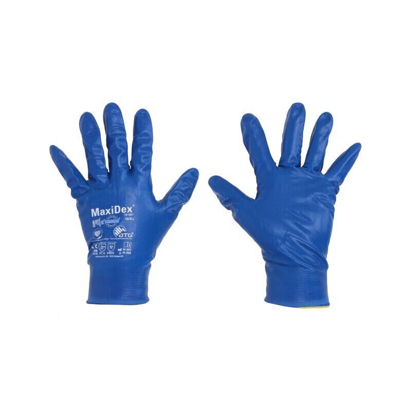 Mănuşi de protecţie albastră MaxiDex® 10 | Electronic-mag.ro | Componente Electronice