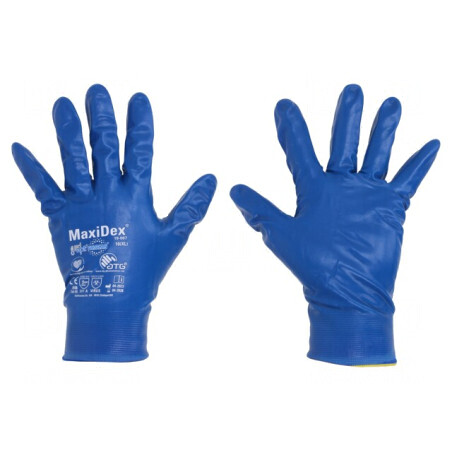 Mănuşi de protecţie albastră MaxiDex® 10 | Electronic-mag.ro | Componente Electronice