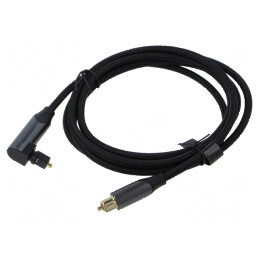 Cablu Toslink 1,5m aurit negru mufă ambele părţi | Electronic-mag.ro | Componente Electronice