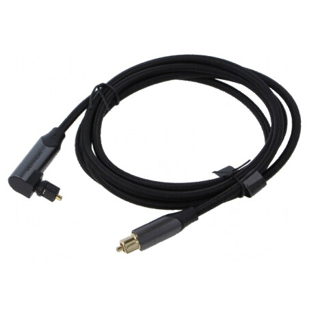 Cablu Toslink 1,5m aurit negru mufă ambele părţi | Electronic-mag.ro | Componente Electronice