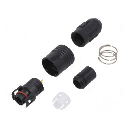 Conector circular HR30 push-pull 2A aurit 6 pini lipire | Electronic-mag.ro | Componente Electronice