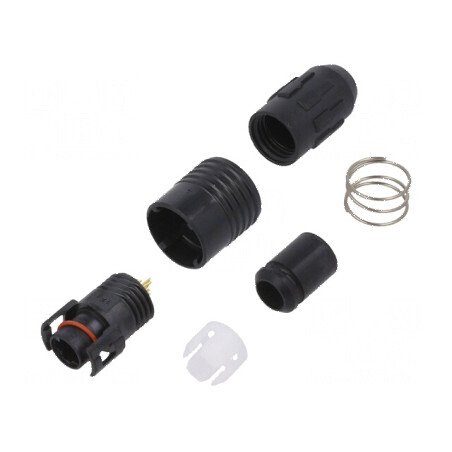 Conector circular HR30 push-pull 2A aurit 6 pini lipire | Electronic-mag.ro | Componente Electronice