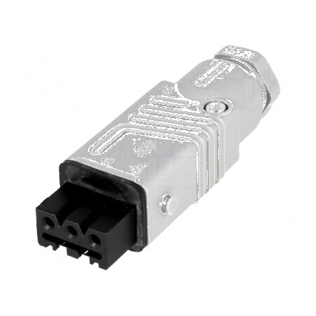 Conector dreptunghiular ST mufă mamă PIN 3 cositorit IP54 | Electronic-mag.ro | Componente Electronice