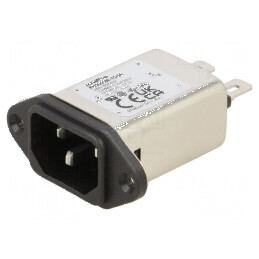 Conector alimentare AC C14 15A 250VAC 75uH | Electronic-mag.ro | Componente Electronice