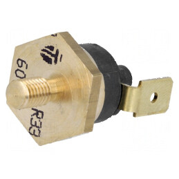 Termostat NC 60°C 16A 250VAC cu terminali 6,3mm ±15°C | Electronic-mag.ro | Componente Electronice