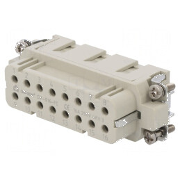 Conector HDC mamă DA PIN 16A 16 contact inserturi | Electronic-mag.ro | Componente Electronice