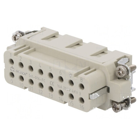 Conector HDC mamă DA PIN 16A 16 contact inserturi | Electronic-mag.ro | Componente Electronice