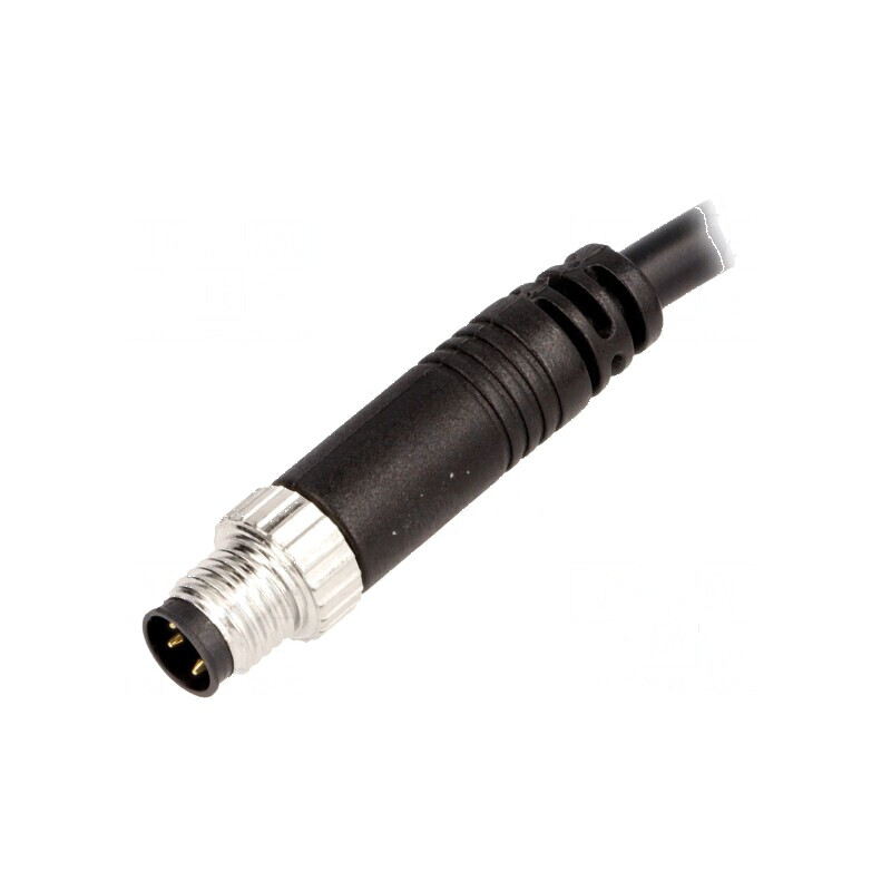Conector M8 1m tată PIN 3 drept cu manşon cabluri | Electronic-mag.ro | Componente Electronice