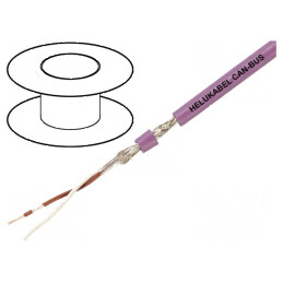 Cablu CAN bus 2x2x0,5mm2 litat Cu PVC violet 250V | Electronic-mag.ro | Componente Electronice