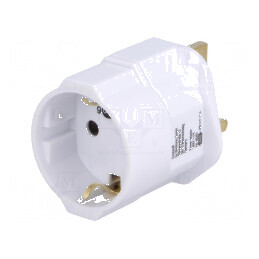 Adaptor Ştecher UK la EU cu Împământare | Electronic-mag.ro | Componente Electronice