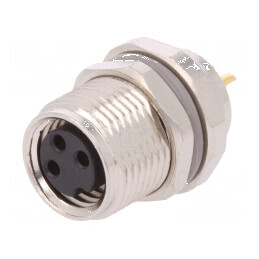 Conector M8 mamă PIN 3 neekranat soclu IP67 60V 2,5-4,5mm | Electronic-mag.ro | Componente Electronice