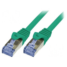 Cablul Patch S/FTP 6a 5m Verde LSZH 26AWG | Electronic-mag.ro | Componente Electronice