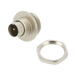 Conector M9 Soclu Tată Aurit 125V IP67 2 PIN | Electronic-mag.ro | Componente Electronice