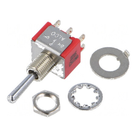 Comutator basculant DPDT ON-ON 5A/125VAC 5A/28VDC 10mΩ | Electronic-mag.ro | Componente Electronice