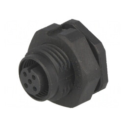 Conector M12 soclu PIN 5 mamă A-DeviceNet CANopen IP68 | Electronic-mag.ro | Componente Electronice
