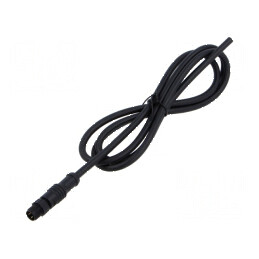 Conector M8 mufă tată drept cabluri 3 pini IP67 3A -20÷80°C | Electronic-mag.ro | Componente Electronice