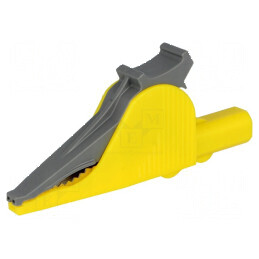 Bornă crocodil 36A galbenă - Capacitate prindere max. 41mm, 1kV | Electronic-mag.ro | Componente Electronice