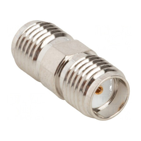 Adaptor SMA mamă PTFE 50Ω alamă pentru conexiuni duale | Electronic-mag.ro | Componente Electronice